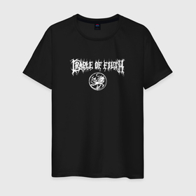 Мужская футболка хлопок с принтом Cradle of Filth: emblem в Курске, 100% хлопок | прямой крой, круглый вырез горловины, длина до линии бедер, слегка спущенное плечо. | Тематика изображения на принте: 