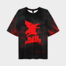 Мужская футболка oversize 3D с принтом Black Sabbath краски метал в Белгороде,  |  | Тематика изображения на принте: 