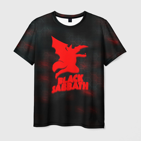 Мужская футболка 3D с принтом Black Sabbath краски метал в Белгороде, 100% полиэфир | прямой крой, круглый вырез горловины, длина до линии бедер | Тематика изображения на принте: 
