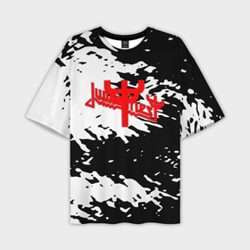 Мужская футболка oversize 3D с принтом Judas Priest rock fest краски в Тюмени,  |  | 