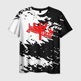 Мужская футболка 3D с принтом Judas Priest rock fest краски в Екатеринбурге, 100% полиэфир | прямой крой, круглый вырез горловины, длина до линии бедер | 