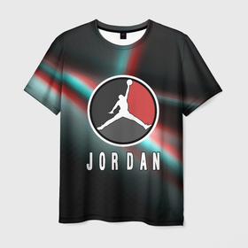 Мужская футболка 3D с принтом Nba jordan sport в Курске, 100% полиэфир | прямой крой, круглый вырез горловины, длина до линии бедер | 