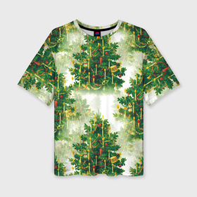 Женская футболка oversize 3D Новогодняя ёлка деда мороза   зимние праздники: в Ухте,  |  |