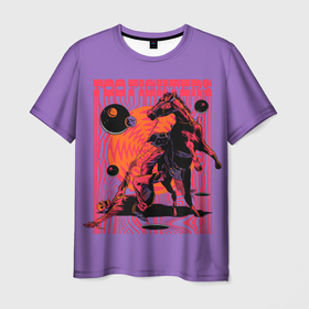 Мужская футболка 3D с принтом Foo Fighters: Skeleton в Кировске, 100% полиэфир | прямой крой, круглый вырез горловины, длина до линии бедер | Тематика изображения на принте: 