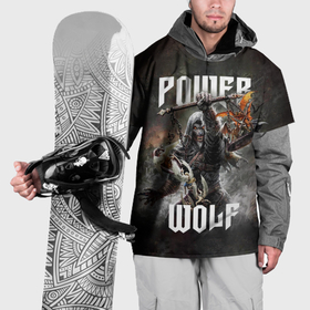 Накидка на куртку 3D с принтом Powerwolf: werewolf в Кировске, 100% полиэстер |  | Тематика изображения на принте: 