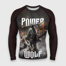 Мужской рашгард 3D с принтом Powerwolf: werewolf в Тюмени,  |  | 