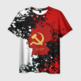 Мужская футболка 3D с принтом Назад в СССР , 100% полиэфир | прямой крой, круглый вырез горловины, длина до линии бедер | Тематика изображения на принте: 