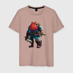 Мужская футболка хлопок с принтом Deep Rock Galactic в Кировске, 100% хлопок | прямой крой, круглый вырез горловины, длина до линии бедер, слегка спущенное плечо. | 