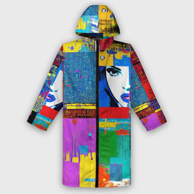 Мужской дождевик 3D с принтом Лоскутное одеяло   поп арт в Курске,  |  | 