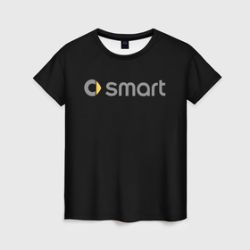 Женская футболка 3D с принтом Smart auto в Белгороде, 100% полиэфир ( синтетическое хлопкоподобное полотно) | прямой крой, круглый вырез горловины, длина до линии бедер | 