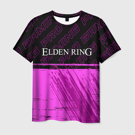 Мужская футболка 3D с принтом Elden Ring pro gaming: символ сверху в Екатеринбурге, 100% полиэфир | прямой крой, круглый вырез горловины, длина до линии бедер | 