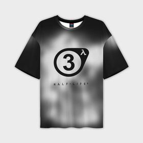 Мужская футболка oversize 3D с принтом Half life 3 black в Кировске,  |  | 