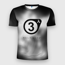 Мужская футболка 3D Slim с принтом Half life 3 black в Кировске, 100% полиэстер с улучшенными характеристиками | приталенный силуэт, круглая горловина, широкие плечи, сужается к линии бедра | Тематика изображения на принте: 
