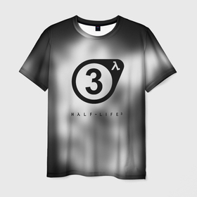 Мужская футболка 3D с принтом Half life 3 black в Кировске, 100% полиэфир | прямой крой, круглый вырез горловины, длина до линии бедер | Тематика изображения на принте: 