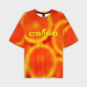 Мужская футболка oversize 3D с принтом Counter Strike апельсин в Тюмени,  |  | 
