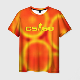 Мужская футболка 3D с принтом Counter Strike апельсин , 100% полиэфир | прямой крой, круглый вырез горловины, длина до линии бедер | 