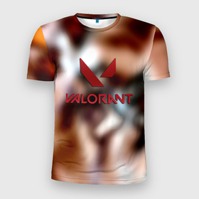 Мужская футболка 3D Slim с принтом Valorant riot games в Петрозаводске, 100% полиэстер с улучшенными характеристиками | приталенный силуэт, круглая горловина, широкие плечи, сужается к линии бедра | Тематика изображения на принте: 