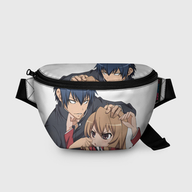 Поясная сумка 3D с принтом Toradora Тайга Рюдзи в Санкт-Петербурге, 100% полиэстер | плотная ткань, ремень с регулируемой длиной, внутри несколько карманов для мелочей, основное отделение и карман с обратной стороны сумки застегиваются на молнию | 