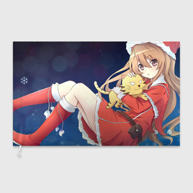 Флаг 3D с принтом Toradora Тайга Айсака в Новосибирске, 100% полиэстер | плотность ткани — 95 г/м2, размер — 67 х 109 см. Принт наносится с одной стороны | 