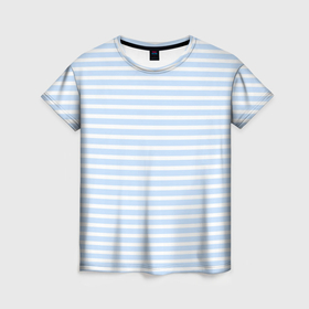 Женская футболка 3D с принтом Полосатый морской стиль в Санкт-Петербурге, 100% полиэфир ( синтетическое хлопкоподобное полотно) | прямой крой, круглый вырез горловины, длина до линии бедер | 