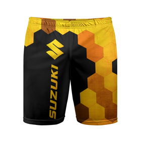 Мужские шорты спортивные с принтом Suzuki   gold gradient: по вертикали в Курске,  |  | 