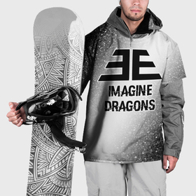 Накидка на куртку 3D с принтом Imagine Dragons glitch на светлом фоне , 100% полиэстер |  | 