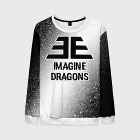 Мужской свитшот 3D с принтом Imagine Dragons glitch на светлом фоне в Белгороде, 100% полиэстер с мягким внутренним слоем | круглый вырез горловины, мягкая резинка на манжетах и поясе, свободная посадка по фигуре | 