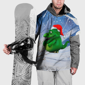 Накидка на куртку 3D с принтом Толстый дракон на снежном  фоне в Курске, 100% полиэстер |  | 