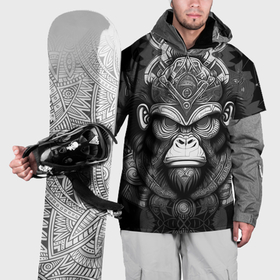 Накидка на куртку 3D с принтом Кинг Конг  король обезьян на фоне созвездия , 100% полиэстер |  | 
