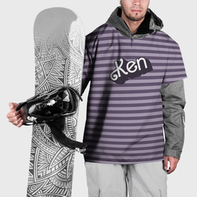 Накидка на куртку 3D с принтом Кен   темная полоска в Белгороде, 100% полиэстер |  | 