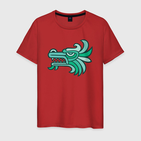Мужская футболка хлопок с принтом China dragon в Екатеринбурге, 100% хлопок | прямой крой, круглый вырез горловины, длина до линии бедер, слегка спущенное плечо. | 