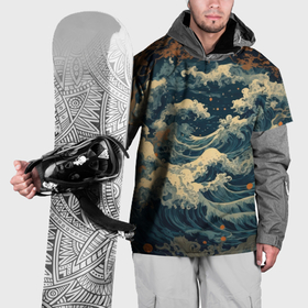 Накидка на куртку 3D с принтом Ночная морская пучина в Санкт-Петербурге, 100% полиэстер |  | Тематика изображения на принте: 