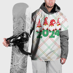 Накидка на куртку 3D с принтом Новогодние гномы 2024 в Кировске, 100% полиэстер |  | Тематика изображения на принте: 