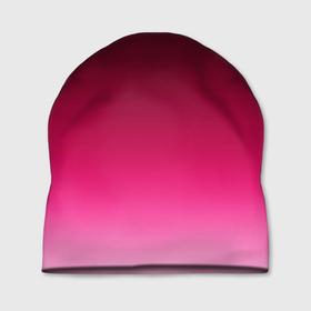 Шапка 3D с принтом Розово малиновый градиент в Екатеринбурге, 100% полиэстер | универсальный размер, печать по всей поверхности изделия | 