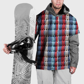 Накидка на куртку 3D с принтом Вязаный узор разноцветные вертикальные полосы , 100% полиэстер |  | Тематика изображения на принте: 