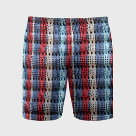 Мужские шорты спортивные с принтом Вязаный узор разноцветные вертикальные полосы ,  |  | Тематика изображения на принте: 