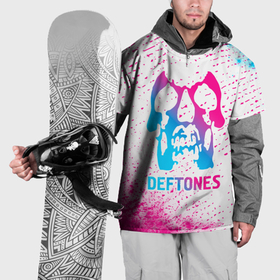 Накидка на куртку 3D с принтом Deftones neon gradient style в Тюмени, 100% полиэстер |  | Тематика изображения на принте: 