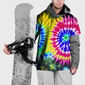 Накидка на куртку 3D с принтом Colorful floral composition   tie dye , 100% полиэстер |  | 