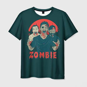 Мужская футболка 3D с принтом Zombie   день мертвеца в Новосибирске, 100% полиэфир | прямой крой, круглый вырез горловины, длина до линии бедер | 