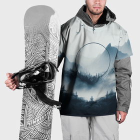 Накидка на куртку 3D с принтом Утренние горы , 100% полиэстер |  | 