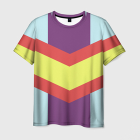 Мужская футболка 3D с принтом Винтажный цвет 60 годов в Екатеринбурге, 100% полиэфир | прямой крой, круглый вырез горловины, длина до линии бедер | Тематика изображения на принте: 