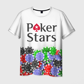 Мужская футболка 3D с принтом Poker   игра для удачливых в Курске, 100% полиэфир | прямой крой, круглый вырез горловины, длина до линии бедер | 