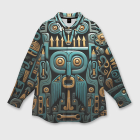 Мужская рубашка oversize 3D с принтом Рисунок в египетском стиле в Курске,  |  | 