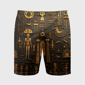 Мужские шорты спортивные с принтом Арт в стиле египетских письмен в Санкт-Петербурге,  |  | 