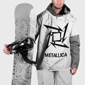 Накидка на куртку 3D с принтом Metallica glitch на светлом фоне в Тюмени, 100% полиэстер |  | 