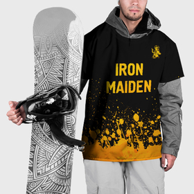 Накидка на куртку 3D с принтом Iron Maiden   gold gradient: символ сверху в Тюмени, 100% полиэстер |  | Тематика изображения на принте: 