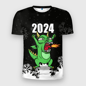 Мужская футболка 3D Slim с принтом Очередной Новый год в Екатеринбурге, 100% полиэстер с улучшенными характеристиками | приталенный силуэт, круглая горловина, широкие плечи, сужается к линии бедра | 
