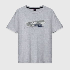Мужская футболка хлопок Oversize с принтом Depeche Mode   Barrel Of A Gun Single в Курске, 100% хлопок | свободный крой, круглый ворот, “спинка” длиннее передней части | 