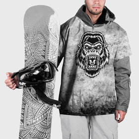 Накидка на куртку 3D с принтом Texture   горилла в ярости в Новосибирске, 100% полиэстер |  | 