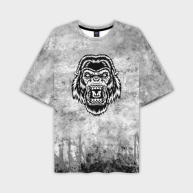 Мужская футболка oversize 3D с принтом Texture   горилла в ярости в Екатеринбурге,  |  | 